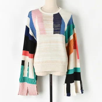 

Fashion Letter Temperament Sweater 2019 Autumn and Winter New Women's Runway Sweater Pullover
