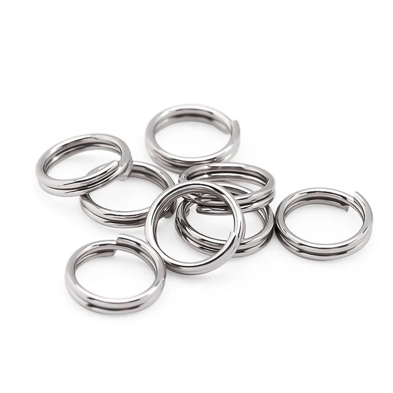 

100pcs/Lot Stainless Steel Open Jump Ring Split Rings 5/6/7/8/10/12mm Double Loops Connectors For DIY Jewelry Making Wholesale