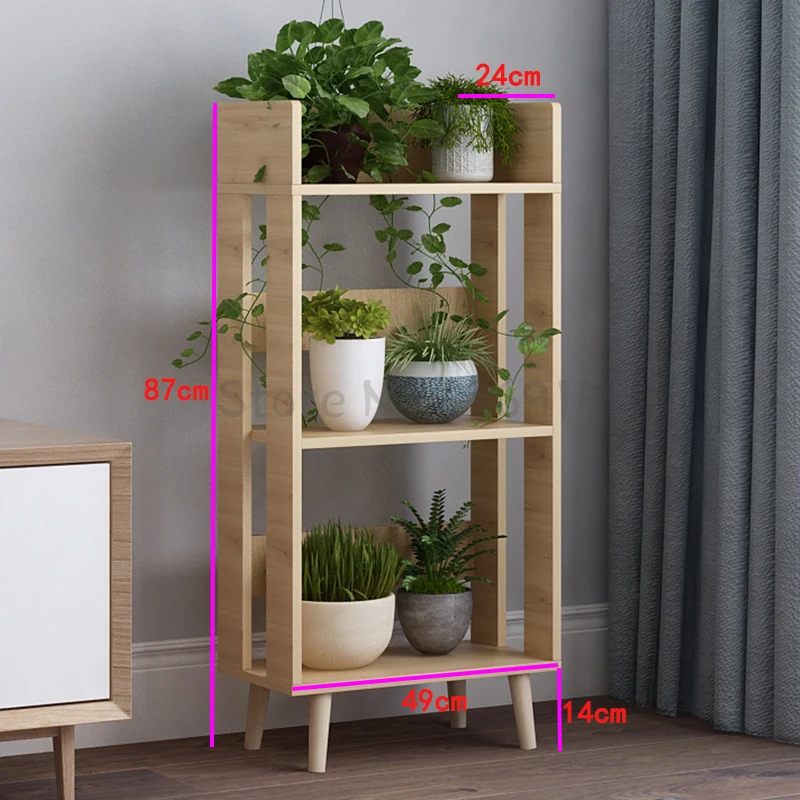 Floral Shelf Space Multi-storey Indoor Solid Wood Living Room Balcony Household Storage Meat Floor Flower Shelf Saves Space
