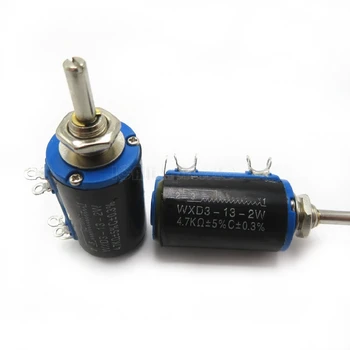 

2pcs/lot WXD3-13-2W 4.7K ohm 4K7 WXD3-13 2W Rotary side Rotary Multiturn Wirewound Potentiometer In Stock