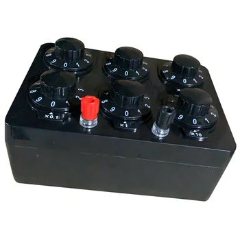 

Black Resistance Box Iron Resistance Box 0-9999.9 Ohms for Physics Teaching