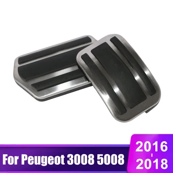 

Aluminum alloy Car Accelerator Gas Pedal Brake Pedal Clutch Pedals Cover For Peugeot 3008 5008 2016 2017 2018 For Citroen C5 C6