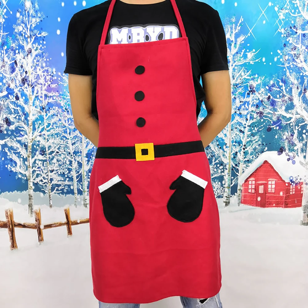 Кулинарные рождественские украшения подарок фартук Ресторан Домашняя мода Санта Клаус бар мультфильм кухня одежда в стиле унисекс