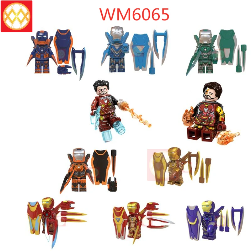 

WM6065 Iron man Pepper juguetes GD231 GD236 Bricks MK50 WM735 WM740 Avengers 4 Building Blocks Children Christmas gifts Toys