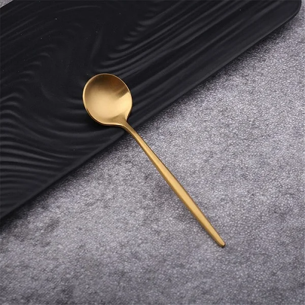 tea spoon Набор посуды из нержавеющей стали и вилки и ложки столовые приборы западные кухонные приборы - Цвет: tea spoon