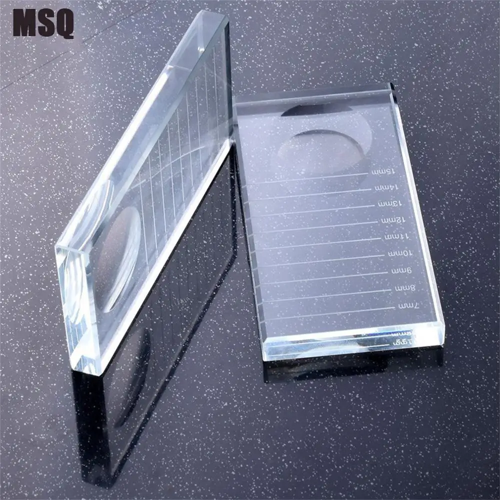 Eyelash Glue Glass Holder Pallet Transparent Extension Stand Pad Makeup Tool for Extensions | Красота и здоровье
