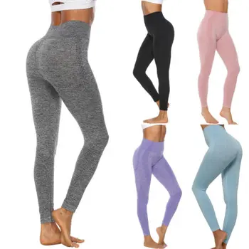 

Women High Waist Yoga Pants Leggings Sports Gym Stretchy Training Tight Trousers