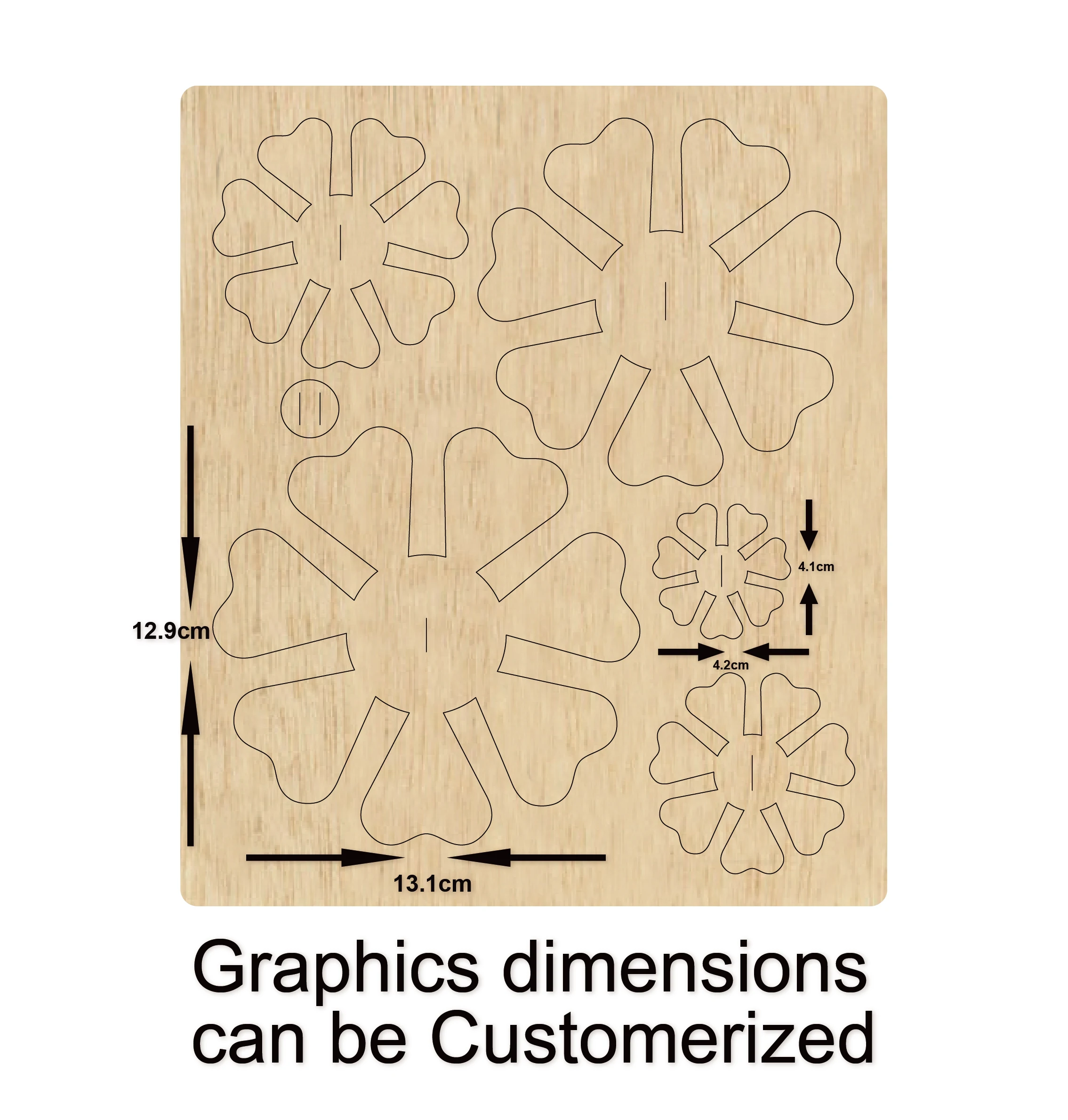 big flower cutting dies 2020 new die cut &wooden dies with black pad