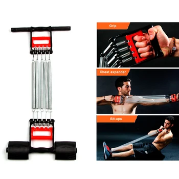 

Muscles Exercise Workout Equipment Resistance Bands Stainless Steel Spring Chest Developer Expander Men Tension Fitness Puller