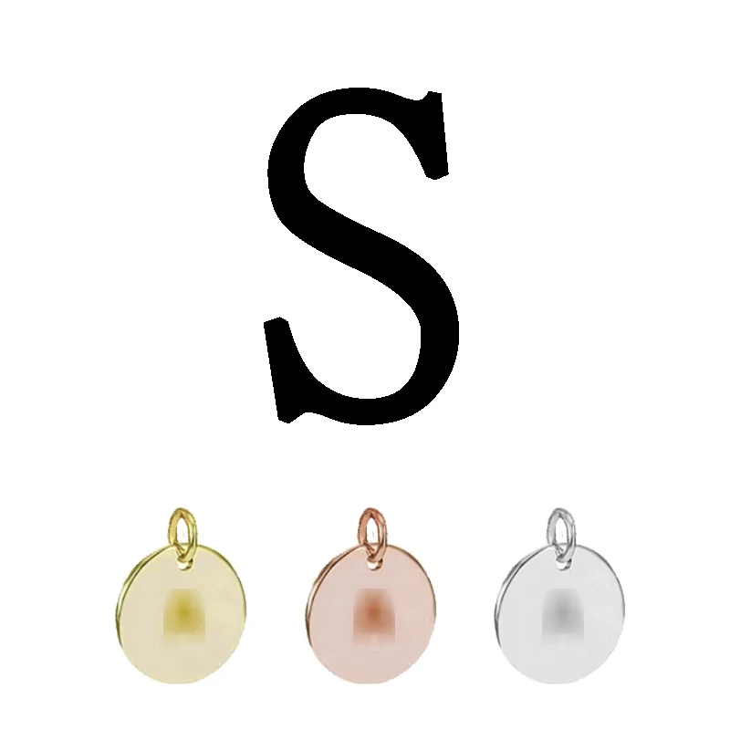 Pendant-S Индивидуальный выбор, золото, розовое золото, серебро, 26, очаровательный браслет с буквой, браслет для женщин, мужчин, влюбленных, инициалы, пара браслетов - Окраска металла: Pendant-S