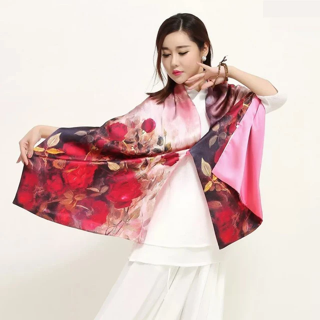 Картина маслом Cheongsam шаль национальный шарф с пуговицей женский шелковый кашемировый шарф ретро свадьба вечеринка палантин обертывания - Цвет: 12