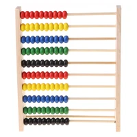 Wooden Abacus 10-row Colorful Beads Counting Kid Maths Learning educational toy 1