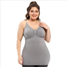 

Maternity Women Nursing Cami Tank Tops for Breastfeeding Camisole Pregnant Build-in Bra Removable Pads Casual Cotton Vest Top