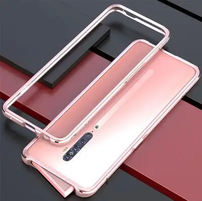 Розовый Противоударный металлический каркас ПК Жесткий чехол для oppo RENO 2Z чехол из алюминиевого сплава coque для oppo RENO 2 металлический бампер oppo reno2Z - Цвет: Розовый