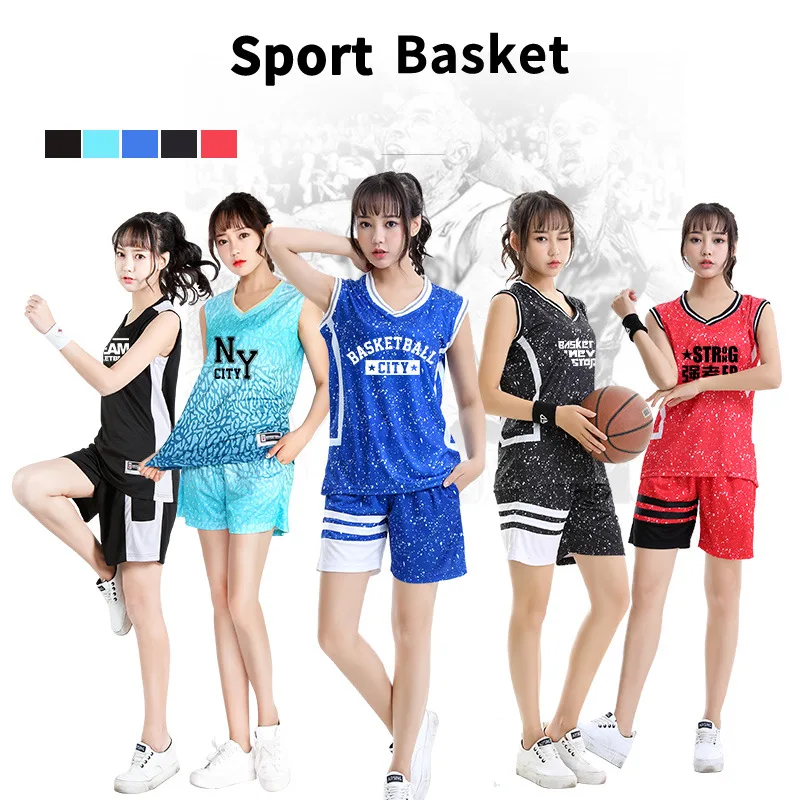 Basketball Jerseys Shorts Sets Women Customized Name Number Team