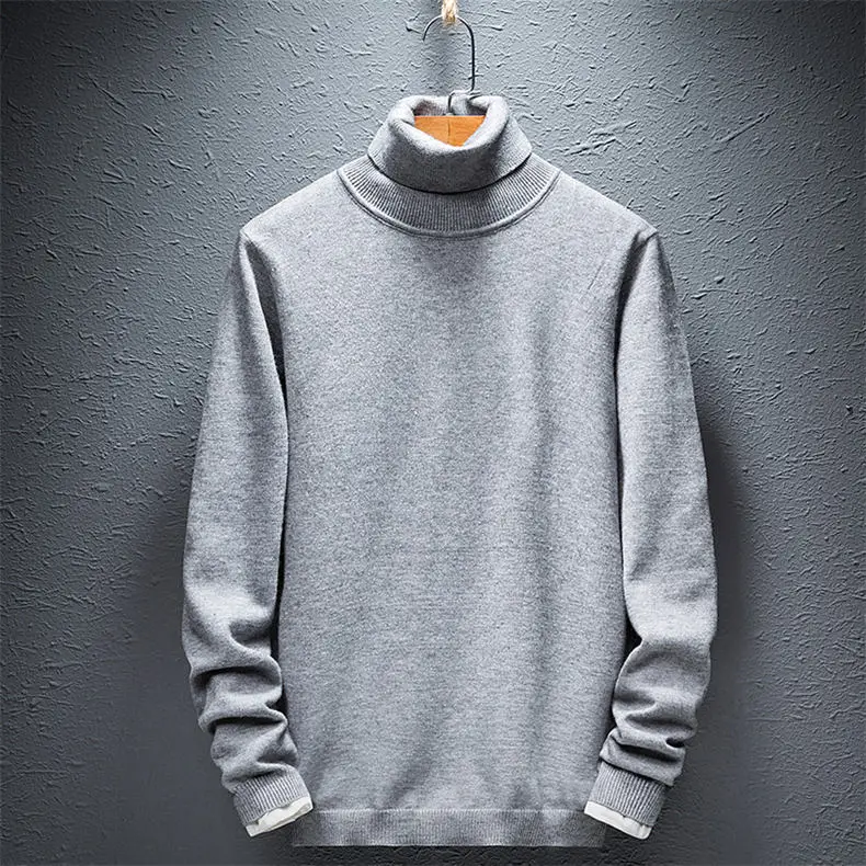2019 Autumn New High Neck Sweaters Men Turtlenck Pullovers Male Winter Men Turtle-neck Sweater Jumpers MuLS Brand Plus Size 5XL 07