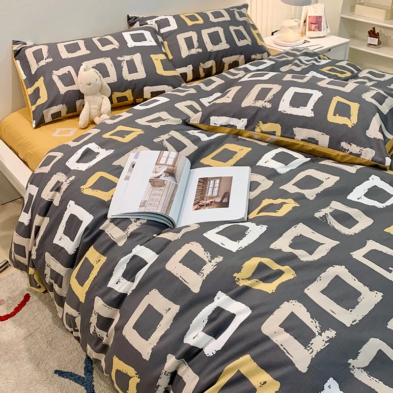 

Simple And Modern Cotton Bedding Suit, High-Quality Fabric, Gentle And Soft, Suitable For Naked Sleeping