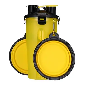 

3 Pack Dog Water Bottle Dog Bowls for Traveling Pet Food Container 2-in-1 with Collapsible Dog Bowls, Outdoor Dog Water Bowls