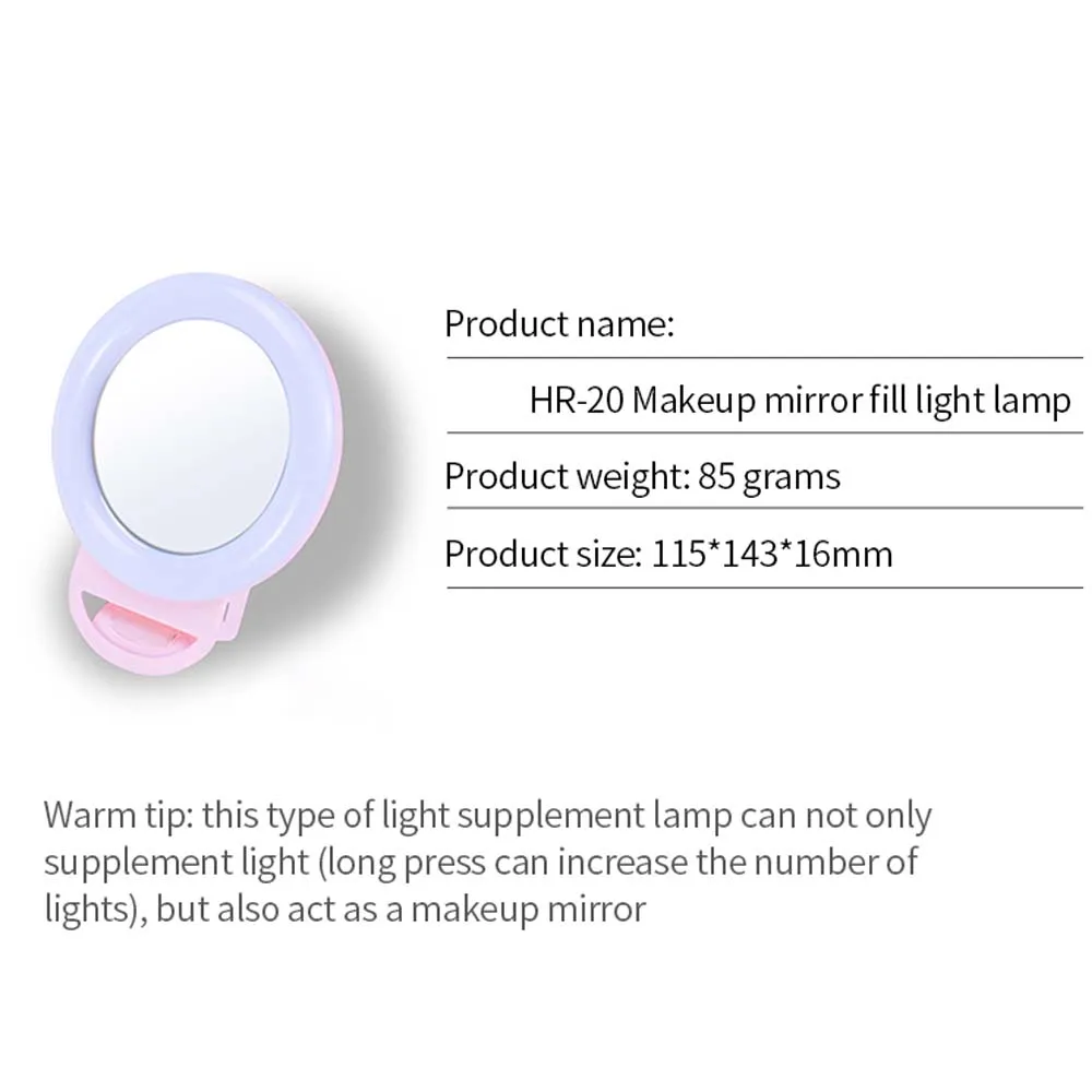 LED Selfie Ring Novelty Light Ring Clip For Cell Phone Photo Lamp celular backlight for phone 5