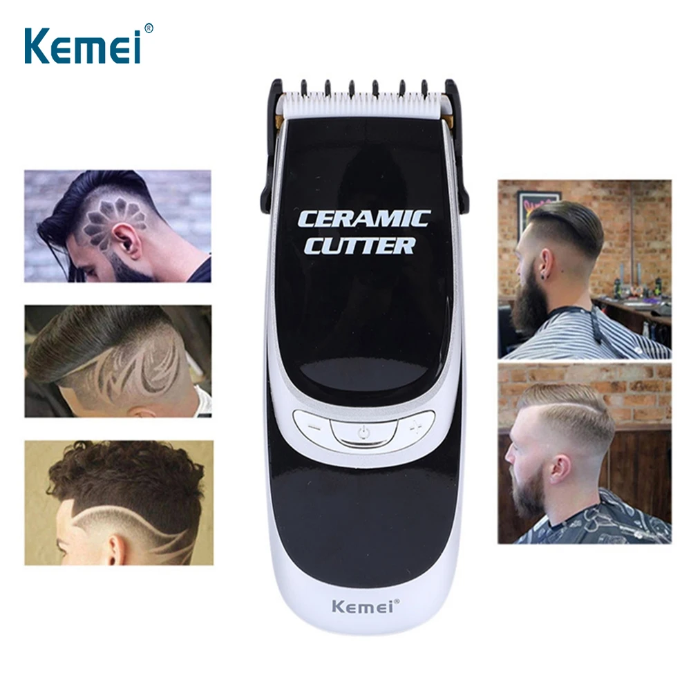 

KEMEI Portable LCD Men Hair Trimmer Mini Electric Hair Clipper Cordless Cutting Machine Adjustable Ceramic Blade Hair Cutter