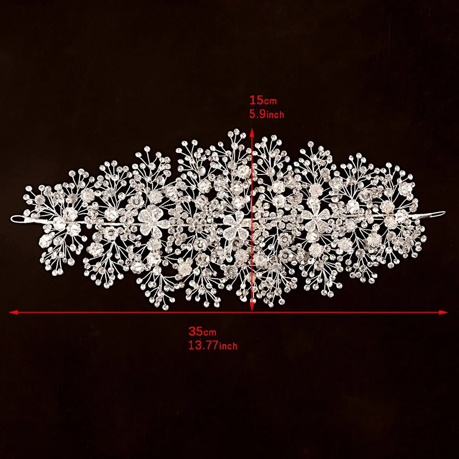 Роскошная Свадебная Тиара для волос, экстравагантные Стразы, свадебная Мягкая повязка на голову, украшение для волос, аксессуары для волос