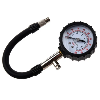 

Tire gauge air gauge Glance check possible 0-100P with hose black
