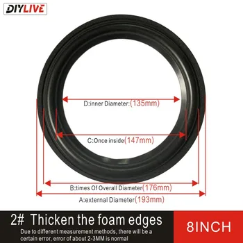 

DIYLIVE 8-inch repair accessories foam edge around subwoofer edge folding foam edge (193mm) thickened 2# foam edge