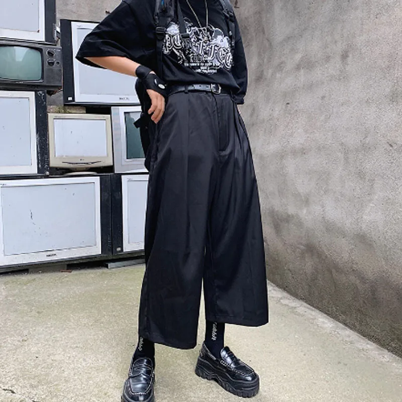 

Men's Wide-Leg Pants Spring And Autumn New Style Europe, Britain And Japan Retro Casual Large Size Nine Pants