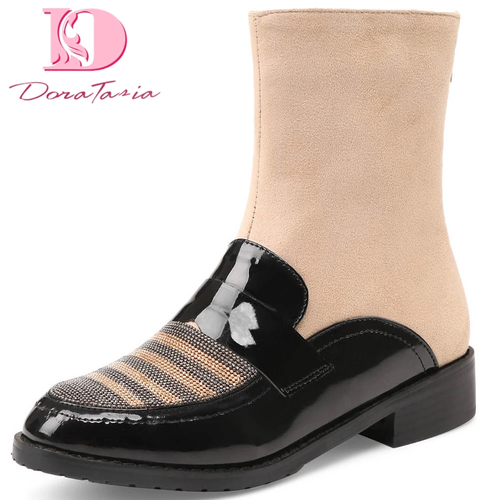

Doratasia 2020 big size 43 winter fashion Woman Shoes elastic sock boots chunky heels zipper Women ankle Boots female