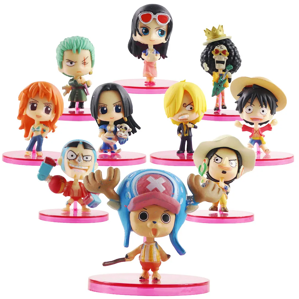 10pcs Set One Piece 2 Years Later The New World Luffy Zoro Sanji Usoop Nami Robin Chopper Brook Franky Action Figure Model Toys Action Toy Figures Aliexpress