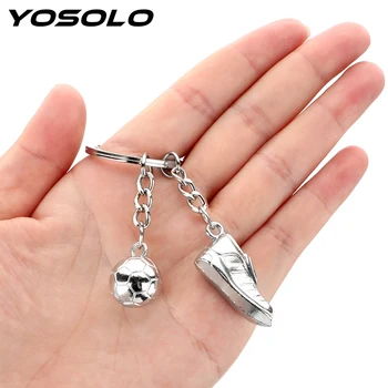 

YOSOLO Football and Soccer Shoes Metal Keychain Car Key Ring Fashion Handbag Wallet Pendant