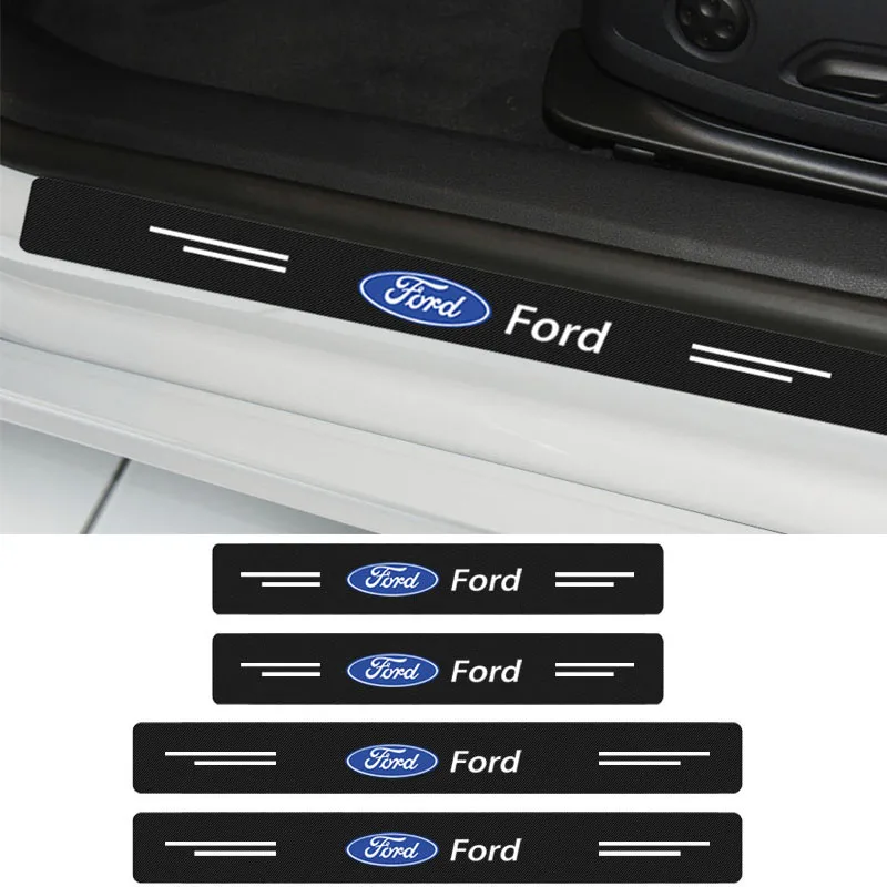 4 шт. защитная пленка на порог автомобиля наклейка против шагов s для Ford Focus 2 3 1 Fiesta