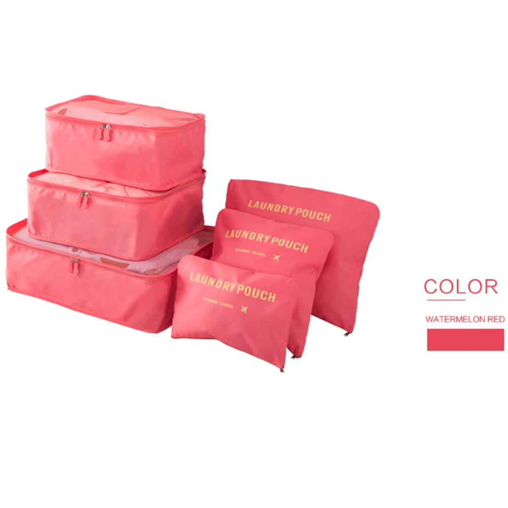 6 шт./компл. Дорожная сумка Одежда опрятная Чемодан Органайзер Портативный