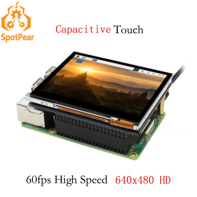 Tela Lcd com Toque Capacitivo de 3.5 Polegadas Raspberry pi Dpi 640×480 Polegadas