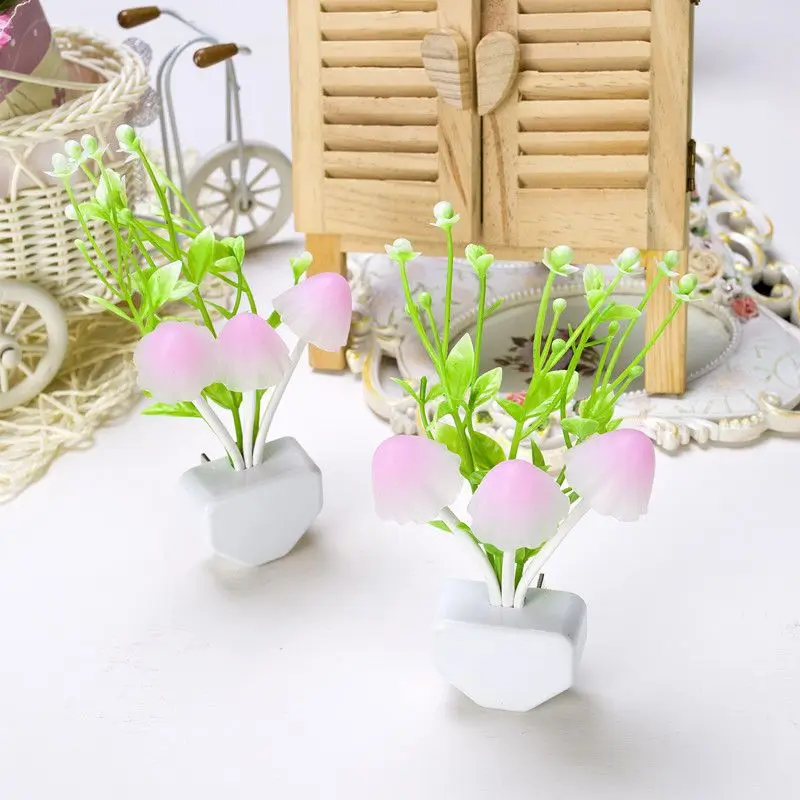 Creative Mushroom Colorful Night Light Lamp Control Triangle Lighting Led New Strange Gift Customization | Лампы и освещение