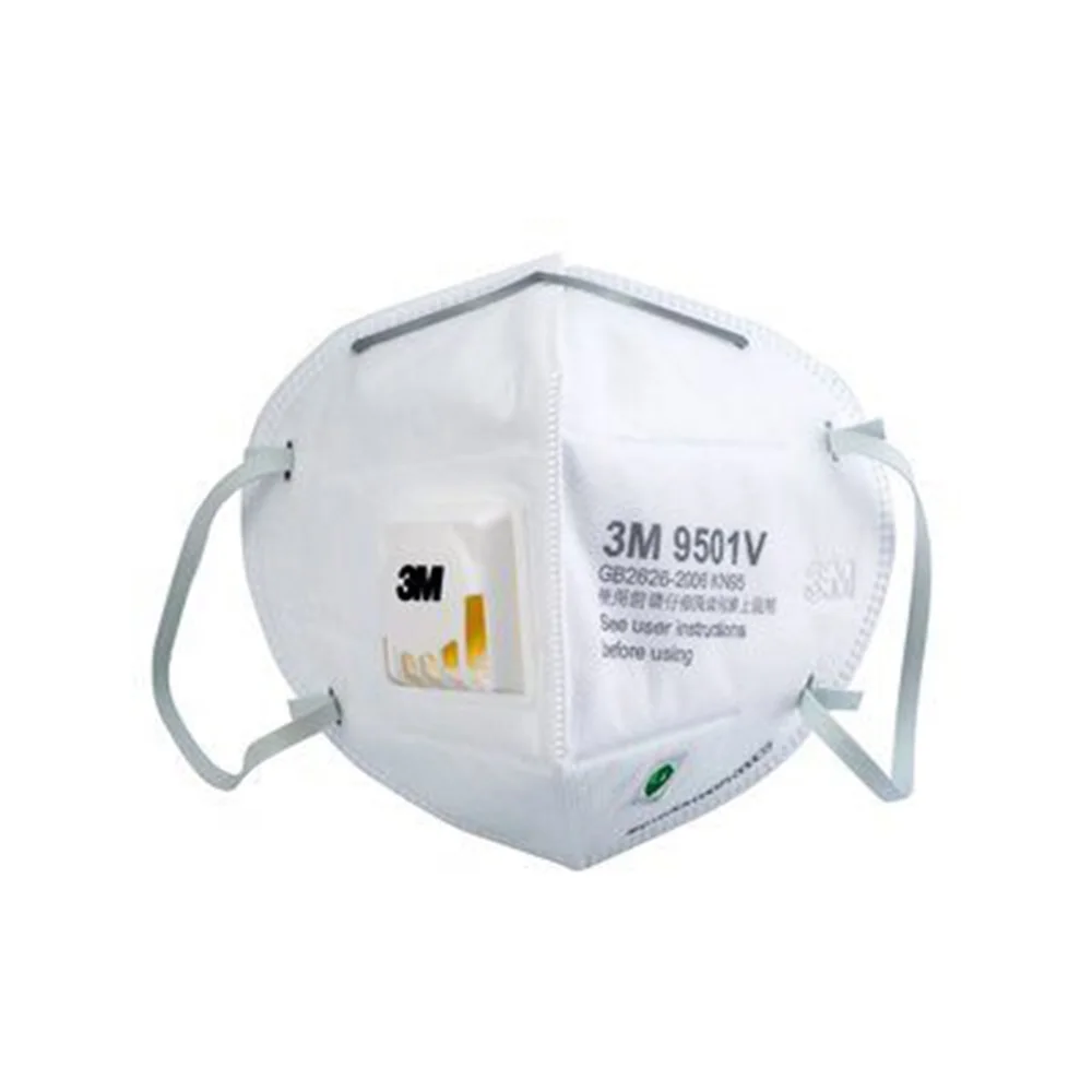 

3M 9501V + Masks PM2.5 KN95 5pcs Ear band Particulate Respirator Dust Mask with Cool Flow Valve Breathable Mask protective labor