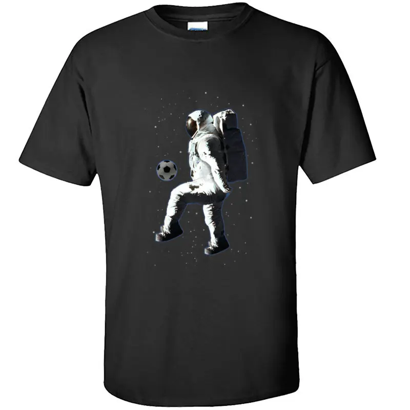 Astrofootballer_1087 Top T-shirts for Men Printed Summer/Autumn Tops & Tees Short Sleeve Newest T Shirts Crewneck 100% Cotton Astrofootballer_1087 black