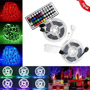 

Delivery from the US 3-5 day 10M 3528 SMD RGB 600 LED Strip Light String Tape+44 Key IR Remote Control LED Lights rgb Leds tape