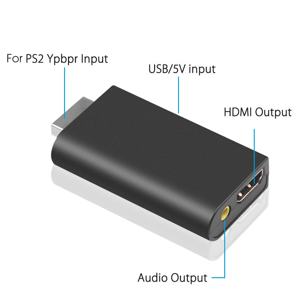 KEBIDU для PS2 к HDMI 480i/480 p/576i аудио видео конвертер адаптер с 3 5 мм выход Поддержка