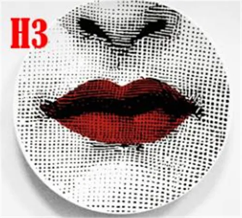3 New Fornasetti Crafts Decoration Ceramic Plates Home Decoration Plate Porcelain Wall Hanging Art Plates 8 Inch Wholesale - Цвет: 3