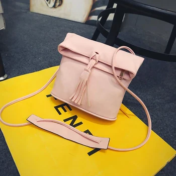 

2021 Mini Women Messenger Bags Pu Leather Women Shoulder Bag Tassel Solid Clutches Chain Women Crossbody Bag Tote