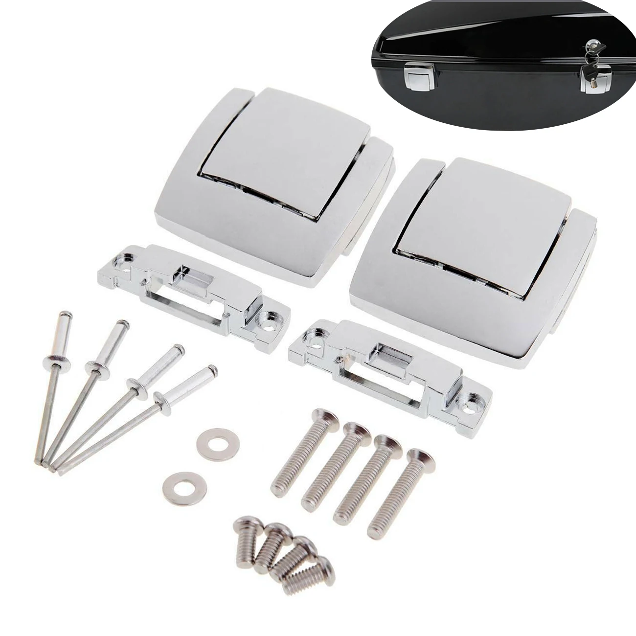 

Samger Motorcycle Tour Pack Pak Trunk Latches lock For Harley Touring Classic Road Electra Glide Ultra Razor FLHX FLTR 1980-2013
