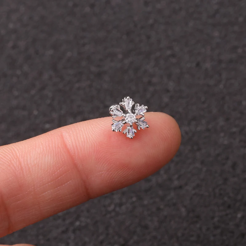 Sellsets 1 шт 20 г новая мода штанга сердце лист цветок CZ Daith Tragus спиральный для хряща шпилька Грач пирсинг ювелирные изделия для женщин