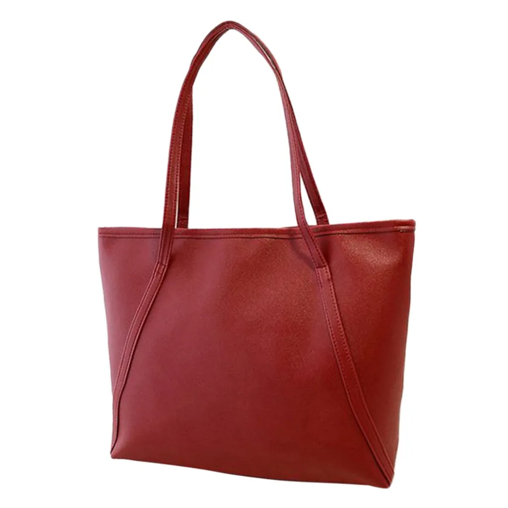 Роскошные женские Сумки из искусственной кожи, повседневные сумки высокого качества, однотонные простые вместительные сумки-мессенджеры, сумки на плечо# ZX