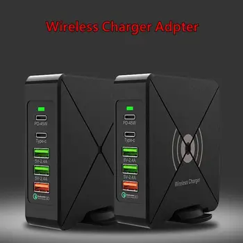 

75W Quick Charge 3.0 USB Type C PD Power Adapter Phone Charger For iphone Huawei Samsung Tablet Travel Adpter Fast USB Charger