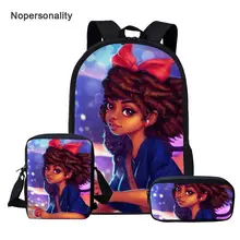 Nopersonality Черная Королева Африканский Американский Рюкзак Африканка рюкзаки, уникальный африканский Рюкзак Студенческая Книга сумка афро леди 16 дюймов