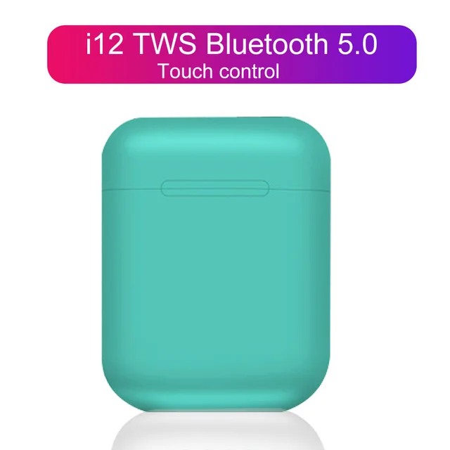 i12 matte green I12 TWS Беспроводной наушники Bluetooth 5,0 Наушники Стерео гарнитуры Беспроводной наушники pk i11 i20 i30 TWS i60 i80 TWS i200 - Цвет: i12 matte green