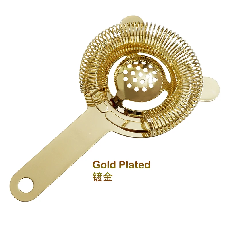 Premium Hawthorn Cocktail Strainer with Dual Prongs - Essential Bartender Tool