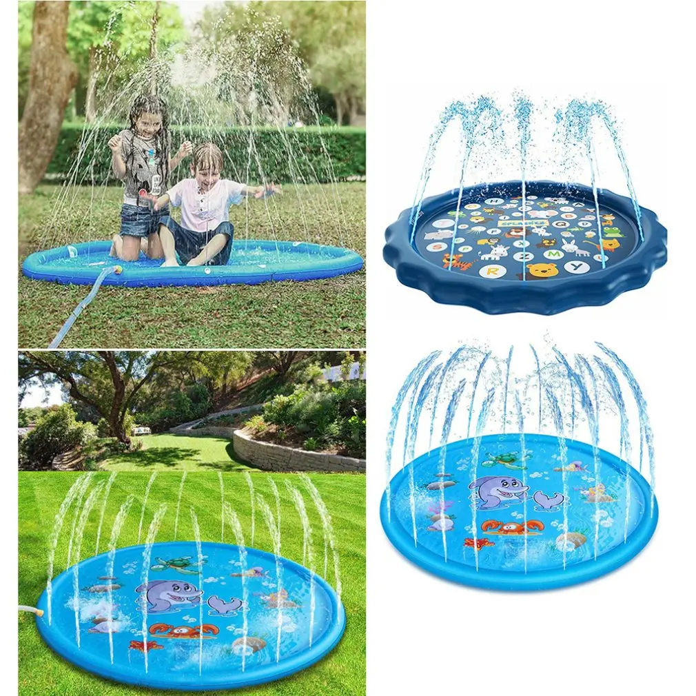 

Summer Outdoor Spray Water Cushion PVC Inflatable Spray Water Toys for Children Play Water Mat Beach Lawn Sprinkler Pads