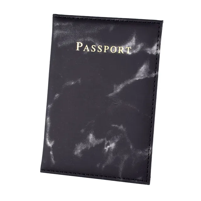 Elastic Band Leather Passport Cover RFID Blocking For Cards Travel Passport Holder Wallet Document Organizer Case Men Women black2